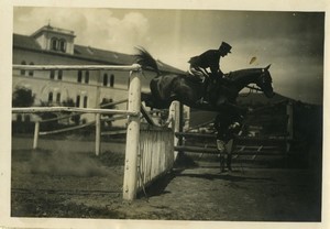 Italie Torino Military Cavalry Pinerolo Horses School Old Photo 1930's