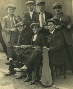 Northern France Amateur Polish? Musician Concertina Bandoneon? Violin Photo 1920