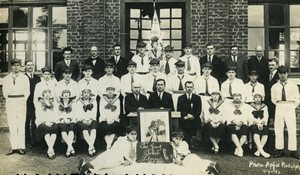 Northern France Libercourt Polish? Group Old Photo 1920