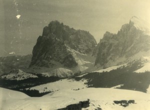 Italy Dolomites Langkofel Group Mountain Old Photo 1950 #1