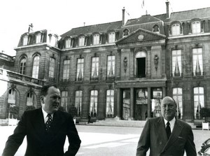 France Brothers Willot leaving the Elysée Textile Industry Old Photo 1974