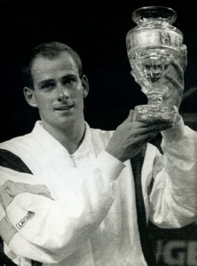 Belgium Tennis Guy Forget wins the Brussels tournament  Old Photo 1991