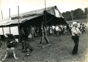 France Lourdes Party in a field Old Photo Charruel august 1977