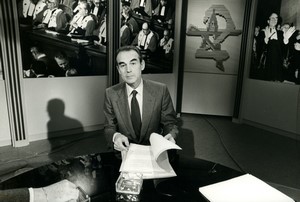 France A2 TV Robert Badinter Ministry of Justice Old Photo 1981