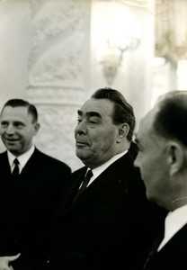 Soviet Republic Russia Portrait of Leonid Brezhnev Old Photo 1970's