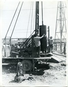 USA Iowa Flatbed Truck Drill Rig Simco Old Photo 1960's #3