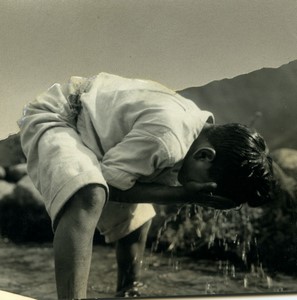 Ecuador Micias child of the Andes Old cut and mounted photo Beauvais 1960 #1