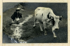 Ecuador Micias child of the Andes Old cut and mounted photo Beauvais 1960 #7