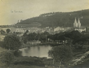 France Ardeche village Lalouvesc lake Church Old amateur Photo 1910