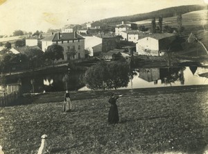 France Ardeche village Lalouvesc lake Old amateur Photo 1910