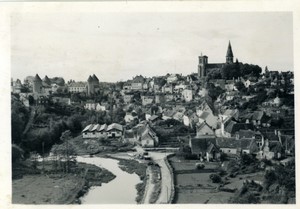 France Semur en Auxois Church Old Amateur Photo snapshot 1957