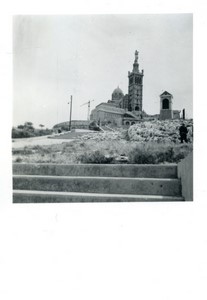 France Marseille Notre Dame de la Garde Old Amateur Photo snapshot 1957