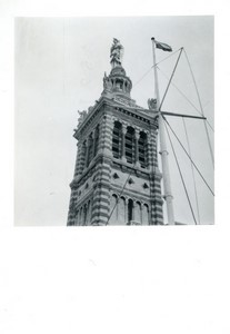 France Marseille Notre Dame de la Garde Bell tower Amateur Photo snapshot 1957