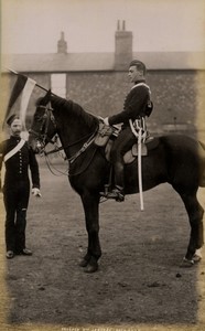 United Kingdom military Trooper 5th Lancers Old FGOS Photo 1890