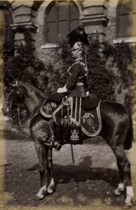 United Kingdom military 16th Lancers Officer Old FGOS Photo 1890