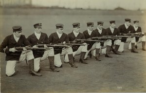 UK HMS Excellent Royal Navy Firing party Old Photo Stuart 1890 #3