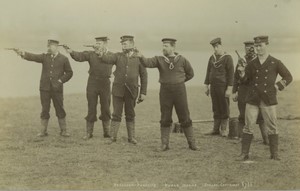 UK Whale island Royal Navy Revolver practice Old Photo Stuart 1890