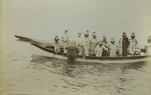 United Kingdom military ship Diver at work Old Photo Stuart 1890