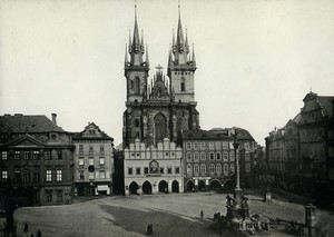 Czechia Prague Old Town Square Church of Our Lady before Týn Photo Bellmann 1900