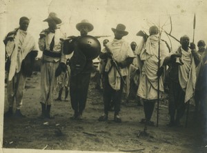 Ethiopia group of armed men Old Photo 1940