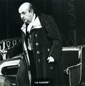 France Stage acteur Bernard Blier Mercadet Le Faiseur by Balzac Old Photo 1972