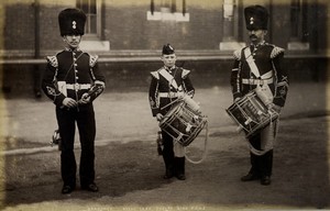 UK military music Bandsmen Royal Inniskilling Fusiliers Old Photo FGOS 1890