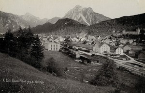 Germany Bavaria Füssen & Säuling Old Cabinet Photo Lautz & Isenbeck 1900