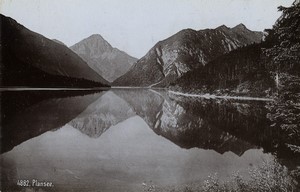 Germany Bavaria Lake Plansee near Füssen Old Cabinet Photo Lautz & Isenbeck 1900