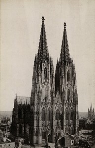 Germany Cologne Cathedral west side Old Cabinet Photo Römmler & Jonas 1899