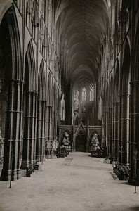 London Westminster Abbey Nave looking east Cabinet Photo Römmler & Jonas 1890