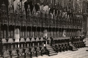 London Westminster Abbey Chapel of Henry VII Cabinet Photo Römmler & Jonas 1890