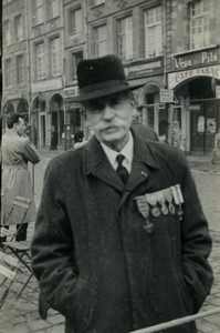 France Arras Lieutenant Colonel Jules Cary & Medals Old Photo 1950