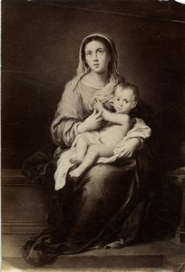 Germany Murillo Painting Madonna and child Old Photo 1880