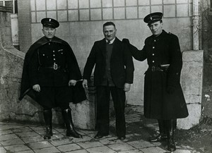 Germany? Man arrested standing between Policemen Old Photo 1930's