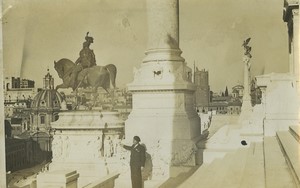 Italy Rome Vittorio Emanuele II Monument Equestrian Statue Old Photo 1935