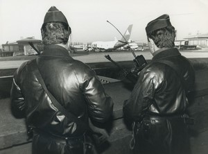 France Paris Police CRS Security at Roissy Airport Gulf War photo january 1991