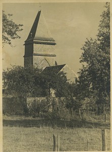 France unknown Village church Old Photo 1940