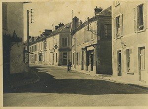 France unknown village street shops Old Photo 1940