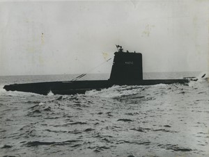 France French Navy Submarine Le Minerve S647 old photo 1965