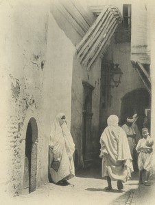 Algeria Algiers Arab Street Old Photogravure Geiser 1890