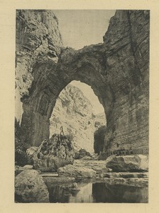 Algeria Constantine Rhumel gorges Old Photogravure Geiser 1890