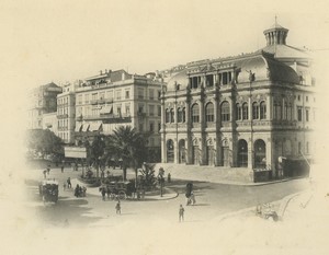 Algeria Algiers Square Bresson & Theatre Old Photogravure Geiser 1890