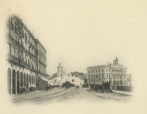 Algeria Algiers Boulevard Djemaa El Djedid Mosque Old Photogravure Geiser 1890