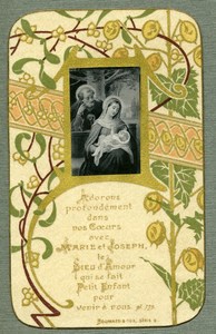 France Religion Holy Card Mini Gravure mounted on Paper Boumard 1880