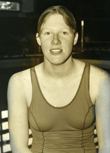 United Kingdom Jill Slattery British Swimmer Breaststroke Old Photo 1966