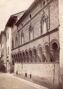 Italy Bologna Casa dei pittori Carracci Old Fotografia dell'Emilia Photo 1880