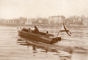 France Despujols Motor Boat for Russian Government Old Rapid Photo 1910