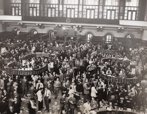 USA New York Stock Exchange on First Day of War WW2 Old Photo 8 December 1941