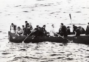 British Rescue of Survivors of Sunken Ship WWII WW2 Old Photo 1941