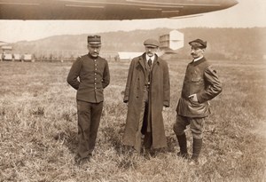 France Lamotte Breuil Aviation Dirigible Clement Bayard Pilot Old Rol Photo 1911